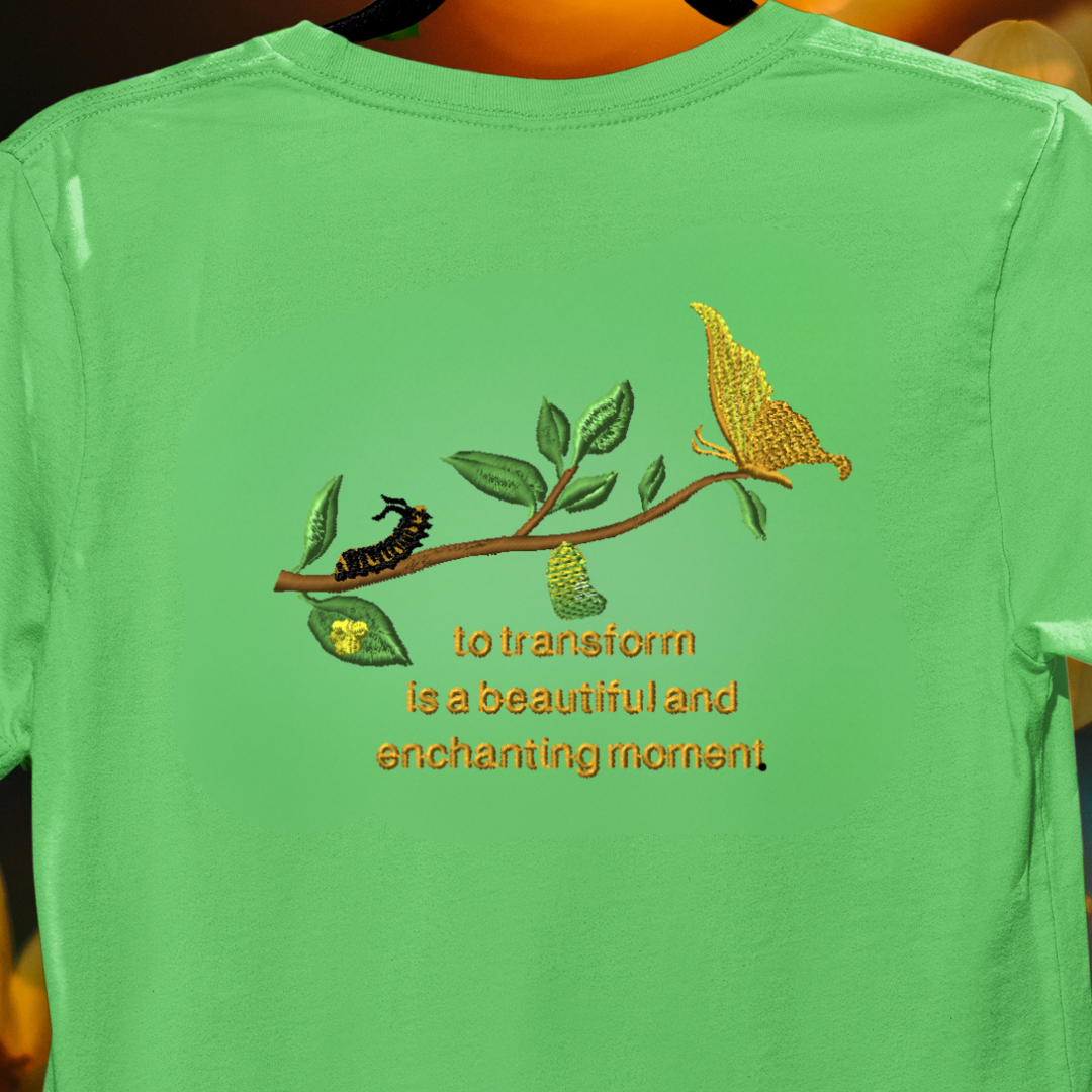 T-SHIRT EMBRIODERY of BUTTERFLY Transform Beautiful Enchanting Tees
