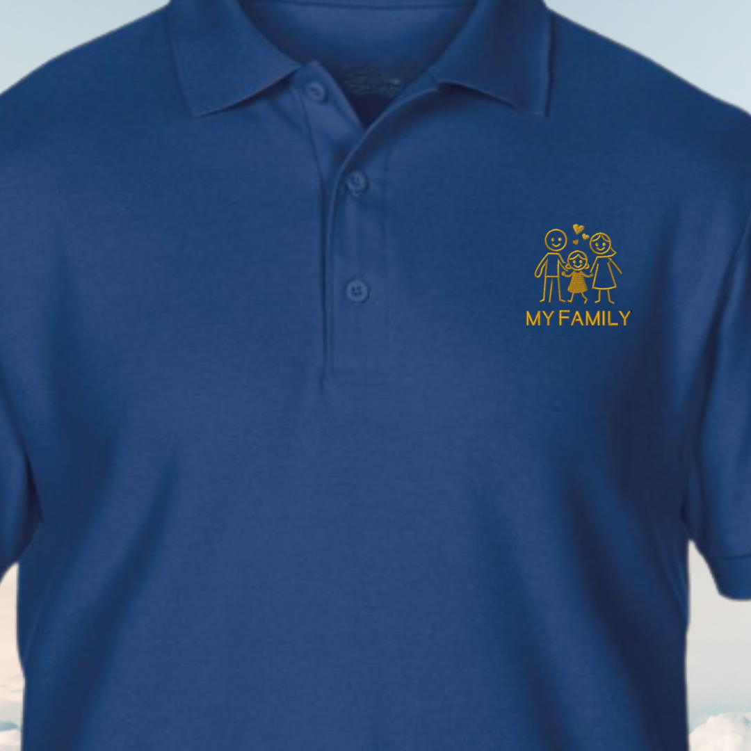 POLO shirt EMBROIDERY of a FAMILY Spirit Tees