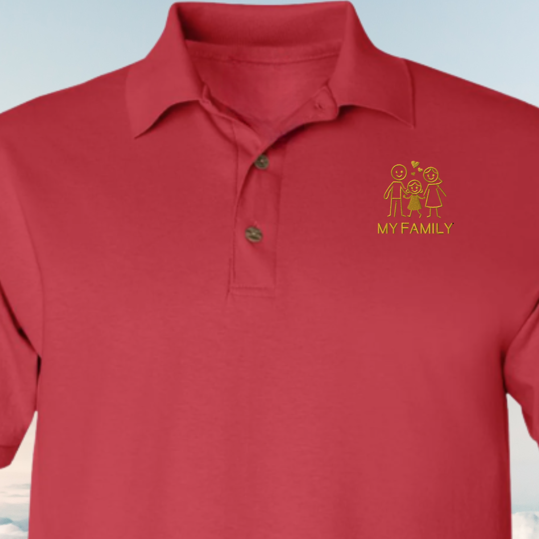 POLO shirt EMBROIDERY of a FAMILY Spirit Tees