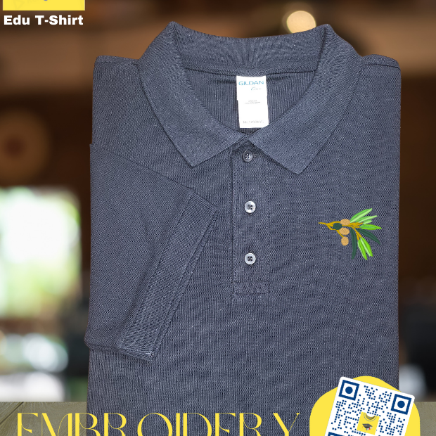Olive Branch Embroidered Polo Shirt