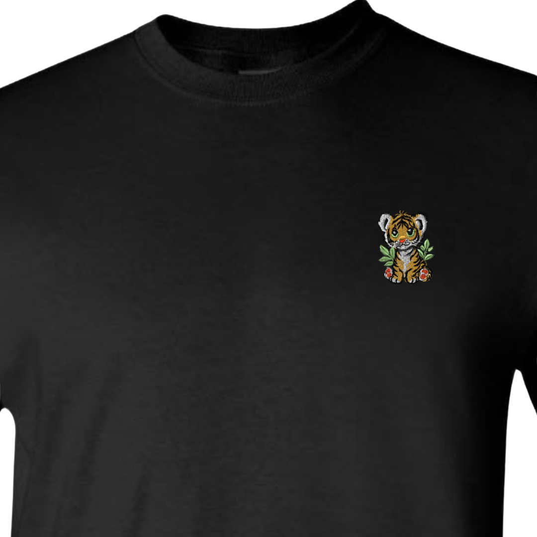 T-SHIRT EMBROIDERY Of Baby TIGER Tee tshirt