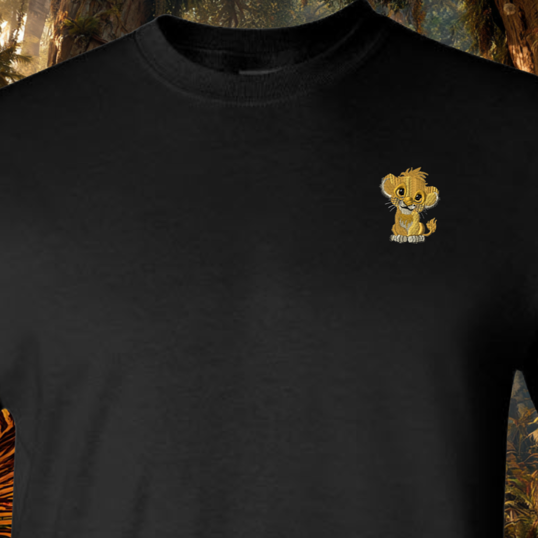 T-SHIRT EMBROIDERY Of Baby LION Tee tshirt