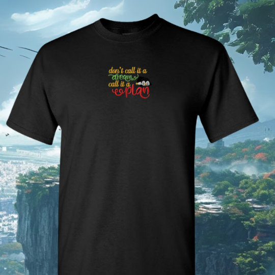 T-SHIRT EMBROIDERY Of PENGUIN Dream or Plan Tee tshirt