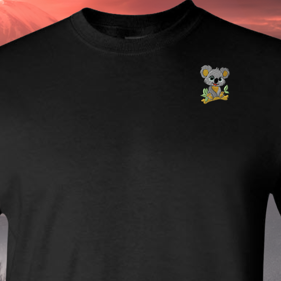 T-SHIRT EMBROIDERY of a Baby KOALA Tee tshirt