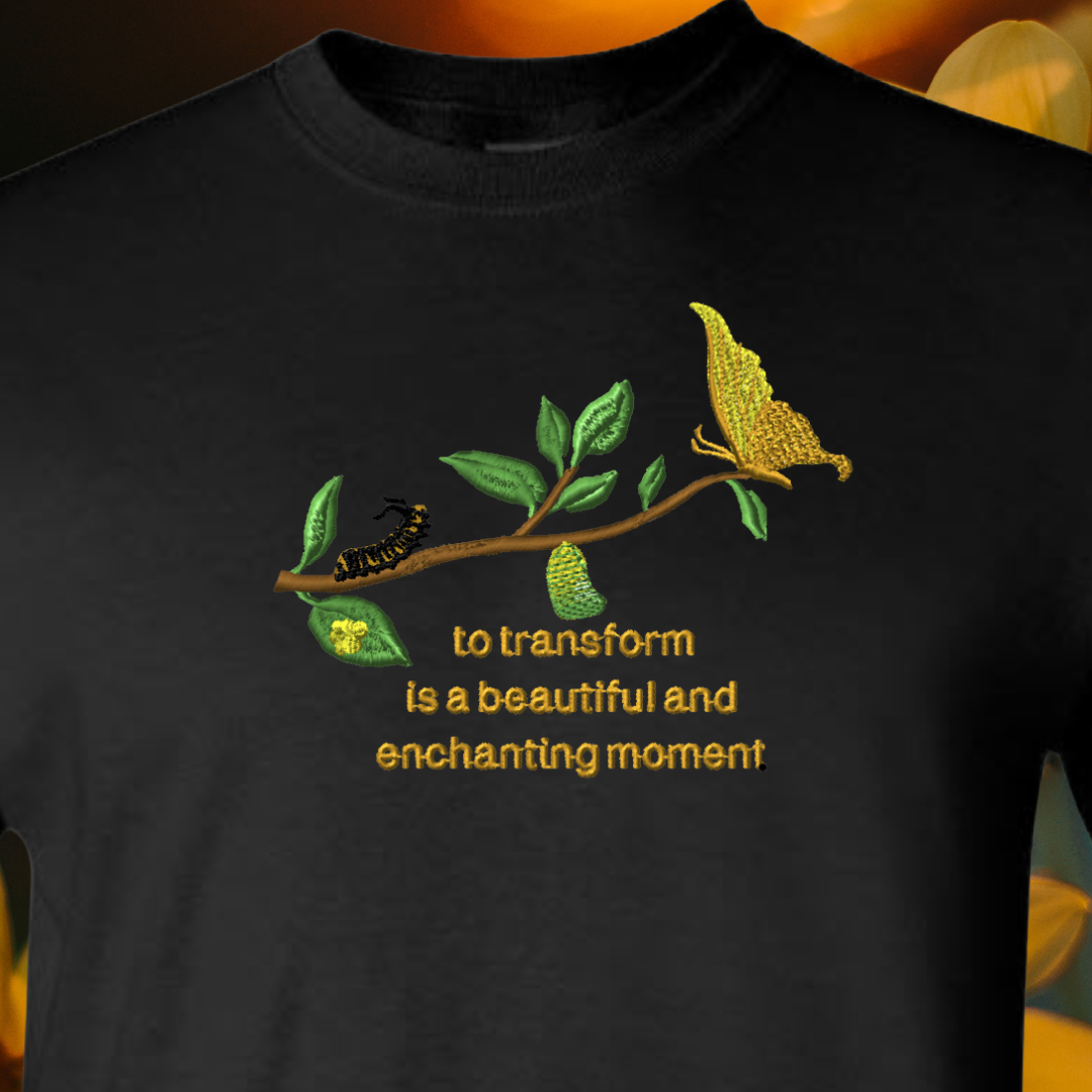 T-SHIRT EMBRIODERY of BUTTERFLY Transform Beautiful Enchanting Tees