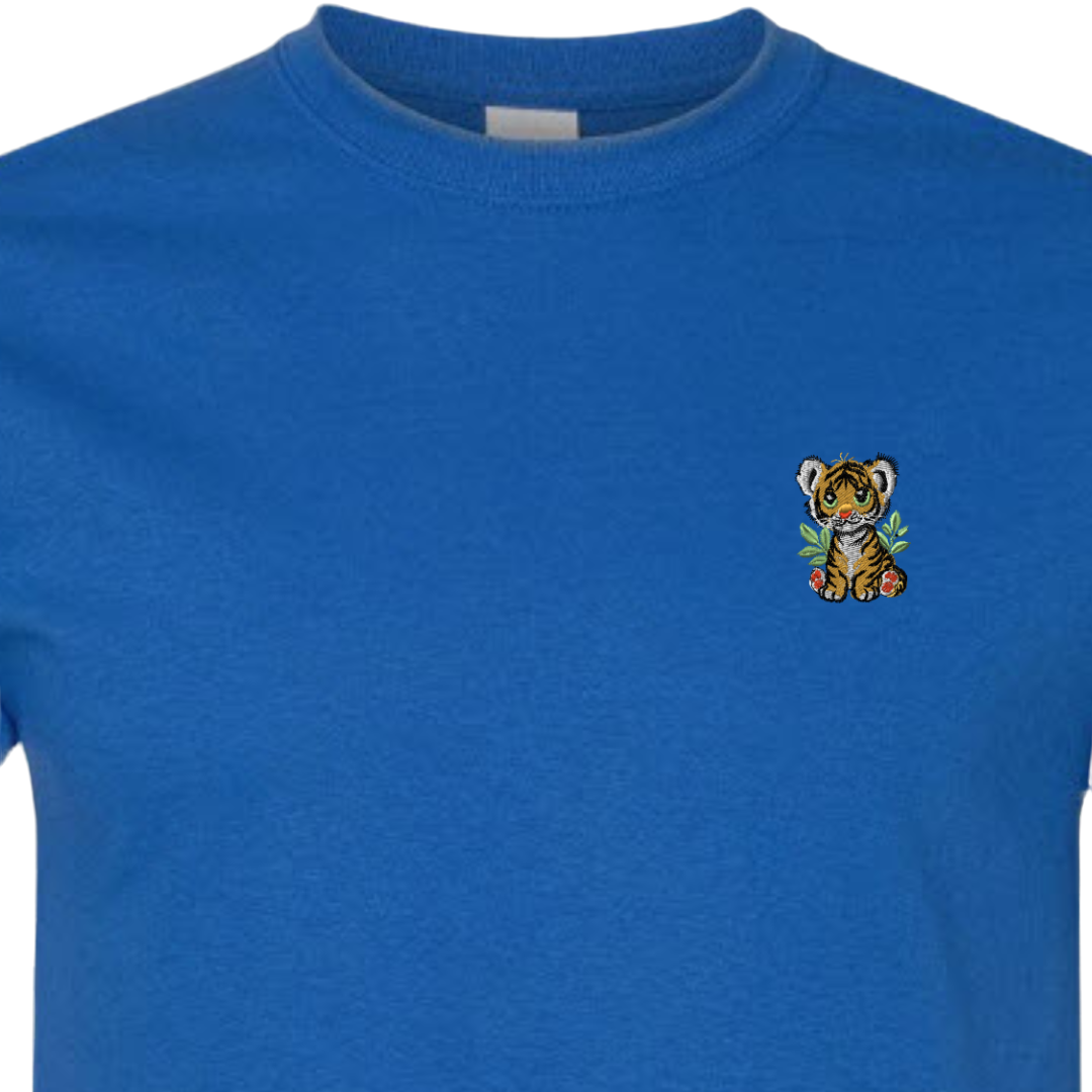 T-SHIRT EMBROIDERY Of Baby TIGER Tee tshirt