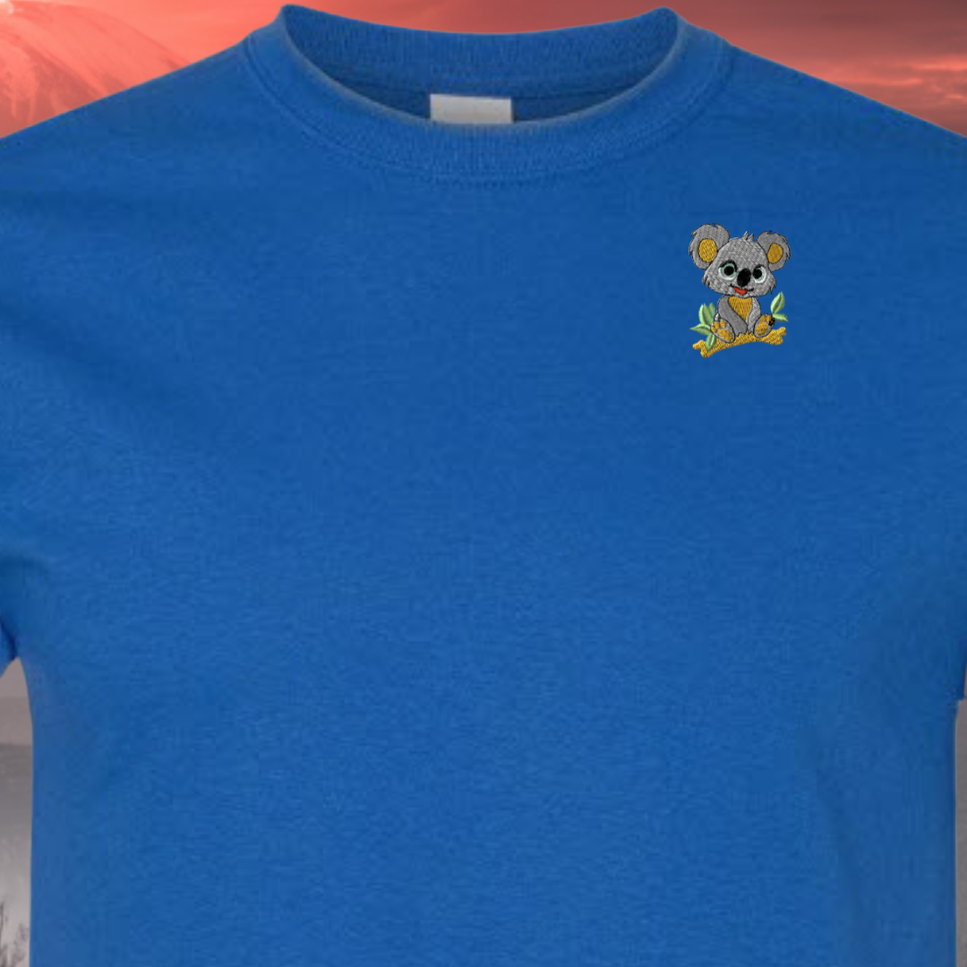 T-SHIRT EMBROIDERY of a Baby KOALA Tee tshirt