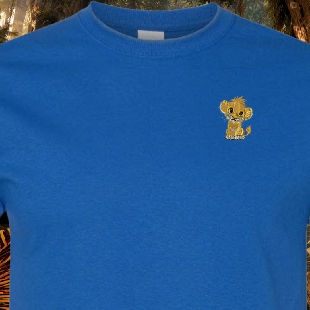 T-SHIRT EMBROIDERY Of Baby LION Tee tshirt