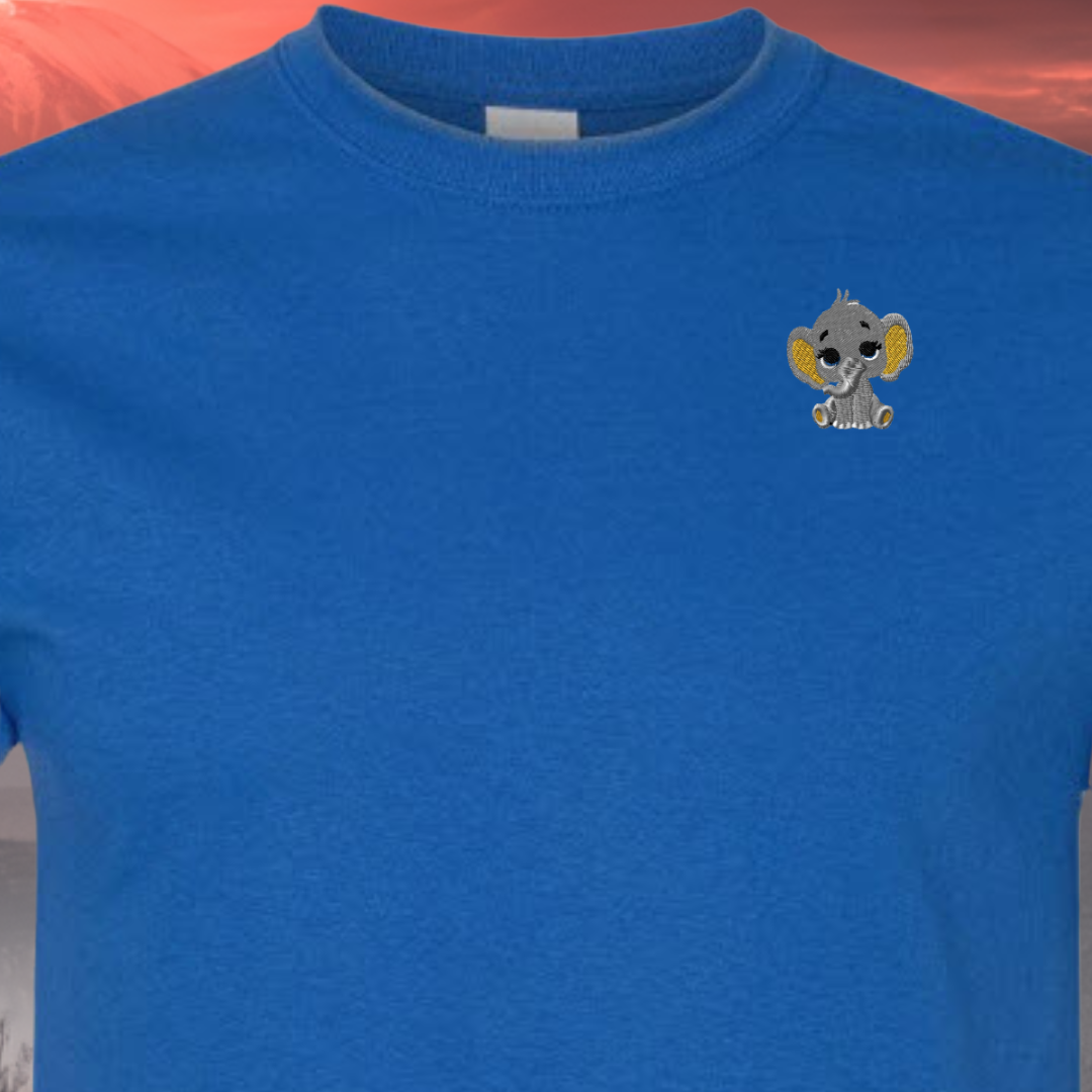 T-SHIRT EMBROIDERY of a Baby PARROT Tee tshirt