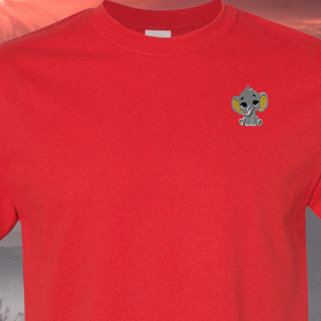 T-SHIRT EMBROIDERY of a Baby PARROT Tee tshirt