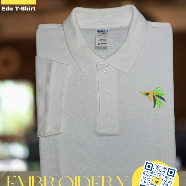 Olive Branch Embroidered Polo Shirt