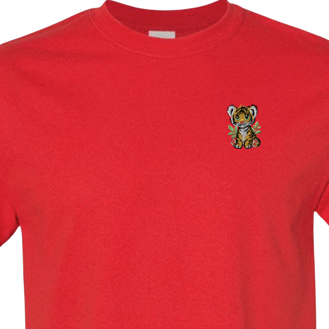 T-SHIRT EMBROIDERY Of Baby TIGER Tee tshirt