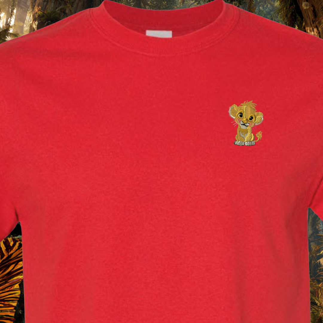 T-SHIRT EMBROIDERY Of Baby LION Tee tshirt
