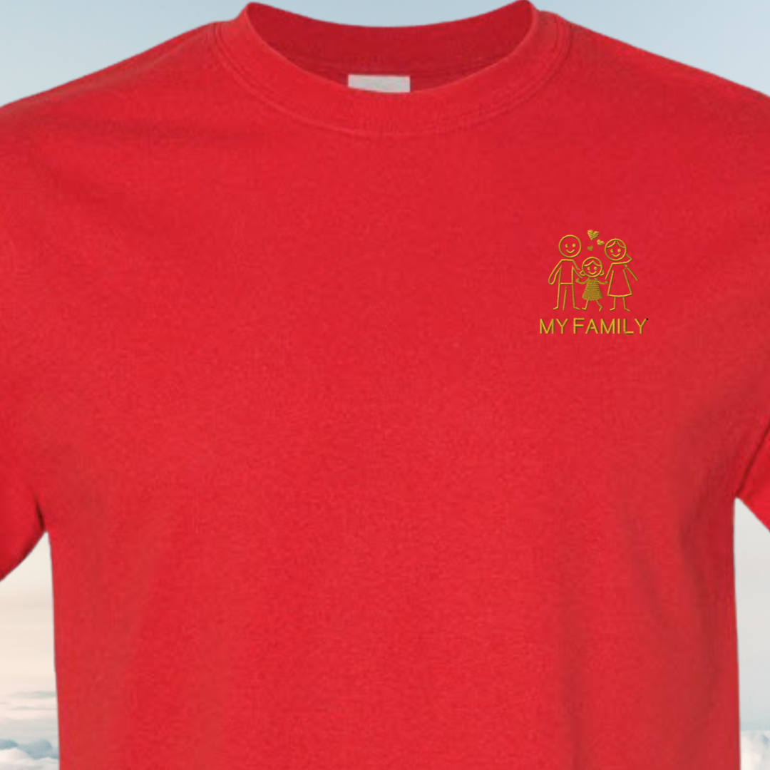 Tshirt EMBROIDERY of a FAMILY Spirit Tees