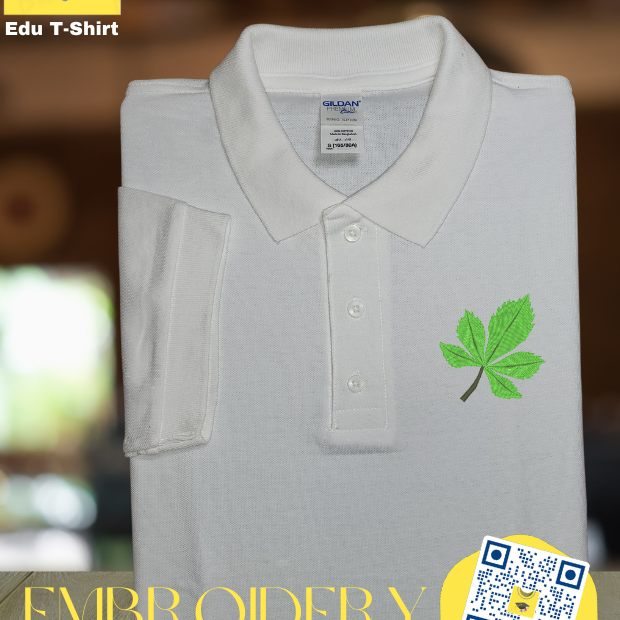 Chestnut Leaf Embroidered Polo Shirt