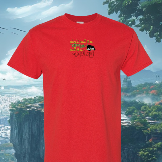 T-SHIRT EMBROIDERY Of PENGUIN Dream or Plan Tee tshirt