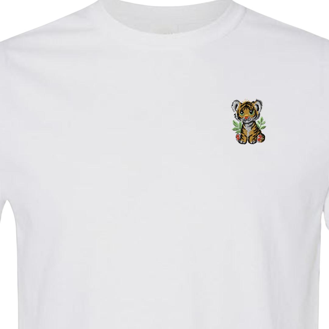 T-SHIRT EMBROIDERY Of Baby TIGER Tee tshirt