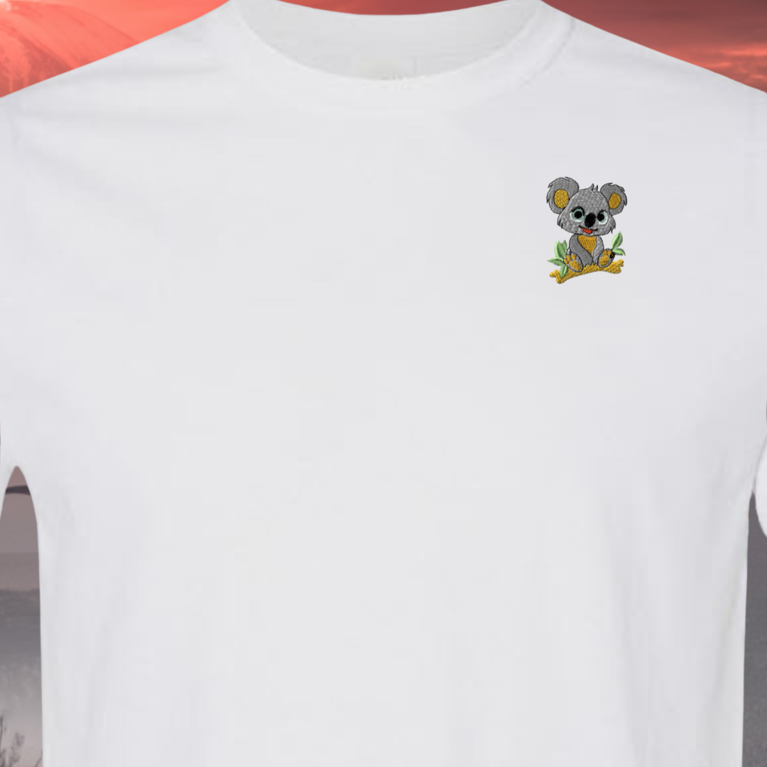T-SHIRT EMBROIDERY of a Baby KOALA Tee tshirt