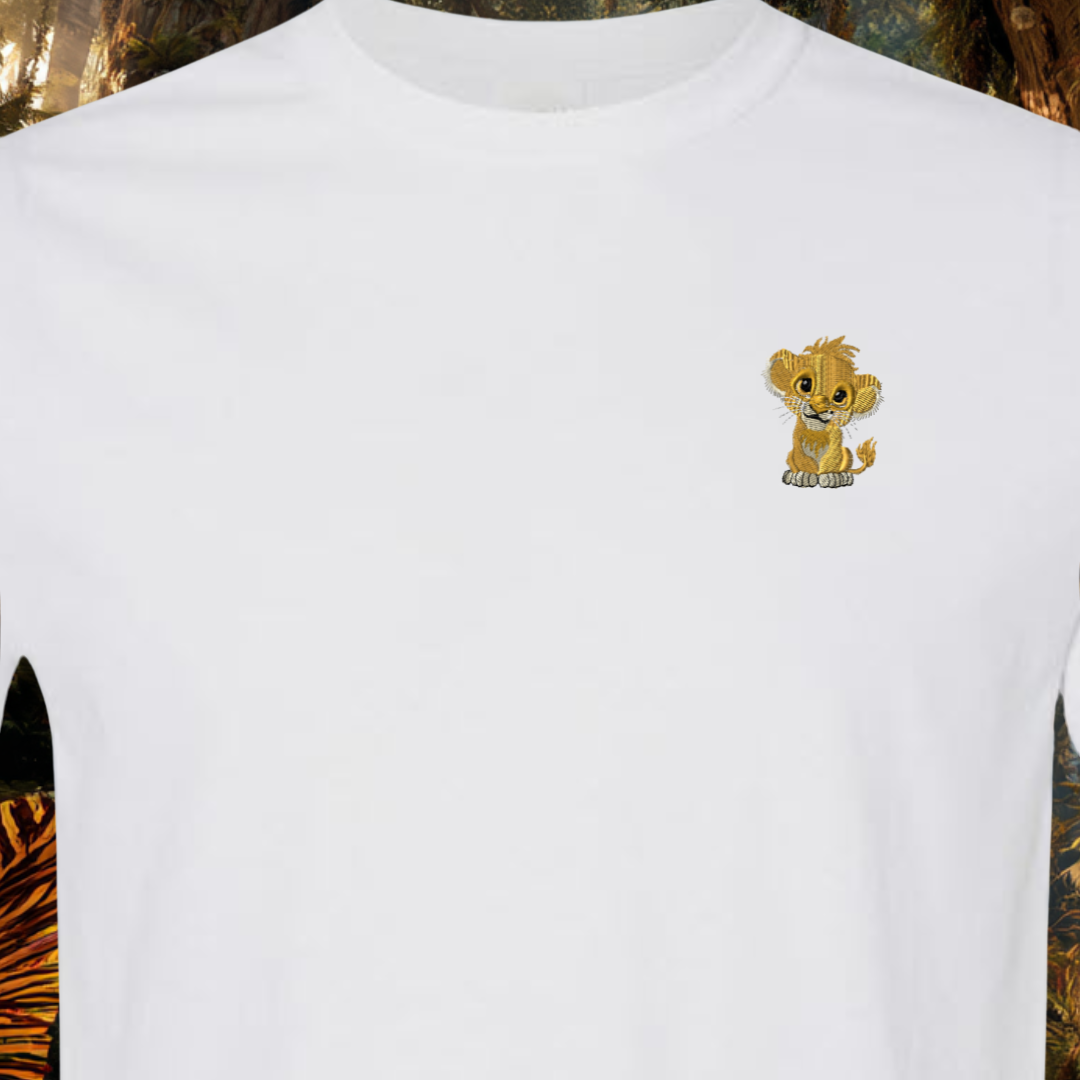 T-SHIRT EMBROIDERY Of Baby LION Tee tshirt