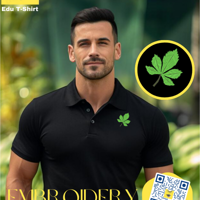 POLO-SHIRT with EMBROIDERY of CHESTNUT Leaf tee tshirt